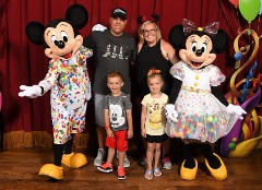 The Potter family at Disney World in 2019: Cory Cindy, CJ and Chase.